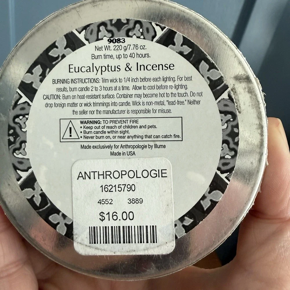 Anthropologie Illume‎ Candles Lot 3 Discontinued Magnolia Ylang Eucalyptus New
